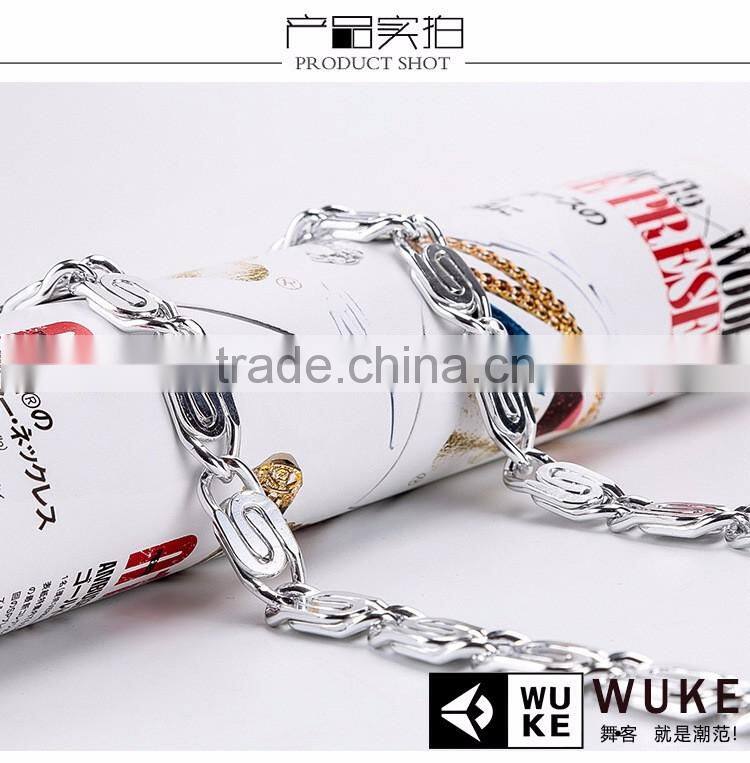 aluminum chain metal pendant necklace hip hop necklace Thick metal accessories fashion pendant jewelry