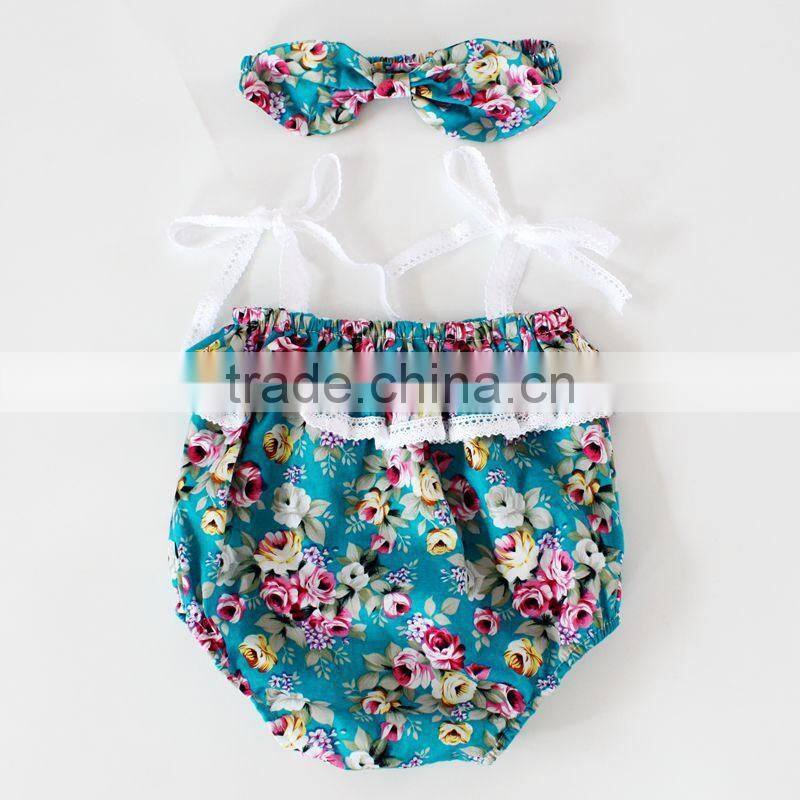Off Shoulder Baby Girls Romper Kids Rose Flower Outfit Jumpsuit M7061301