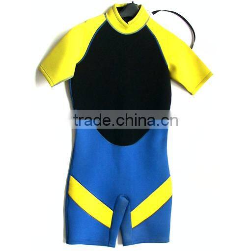 Unisex short sleeve neoprene surfing wetsuit