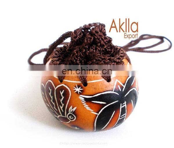 Handmade Carved Gourd little handbag, purses