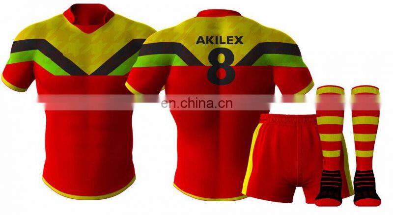 2016 custom design sublimation rugby jersey with socks