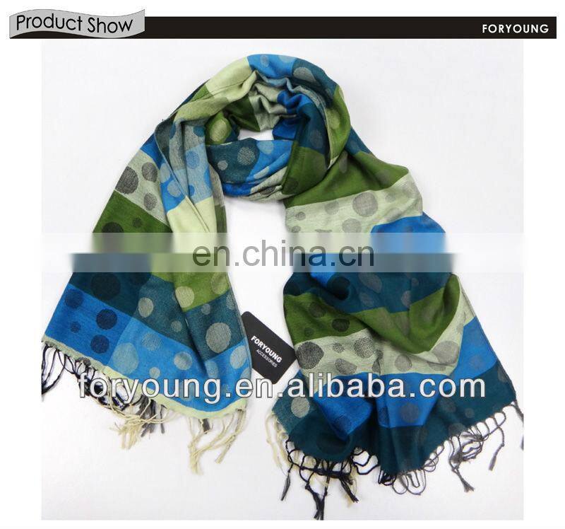 polka dot woven scarf