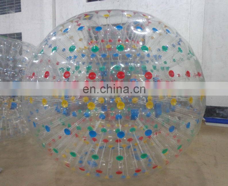 transparent inflatable zorb ball for water and grass