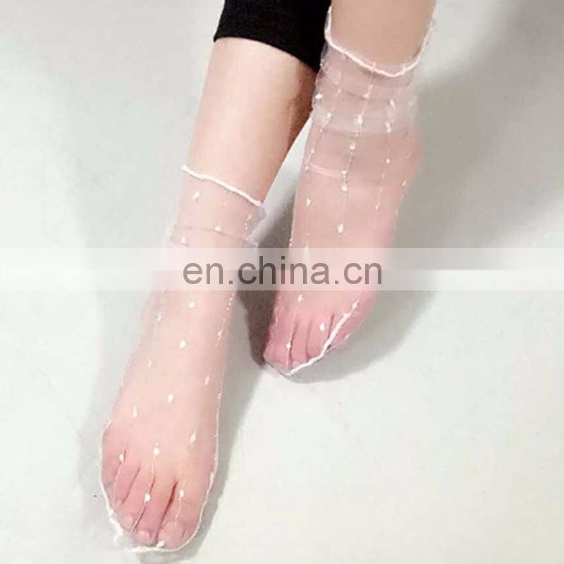 fashionable design breathable short fish net sock for women