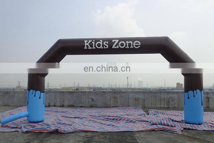 Chocolate color promotion door customized Chocolate color inflatable arch pvc