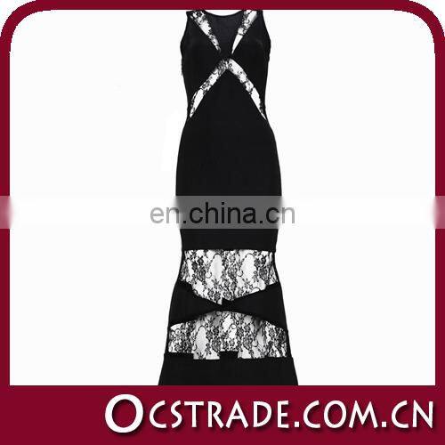 2014 Elegant new custom lace short long party dress