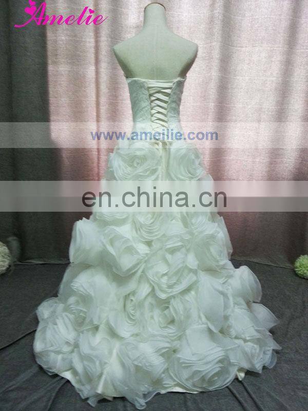 Flower Skirt Ball Gown Wedding Dresses Pictures