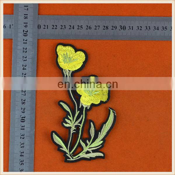 new design hot sale floral embroidery patches for decoration