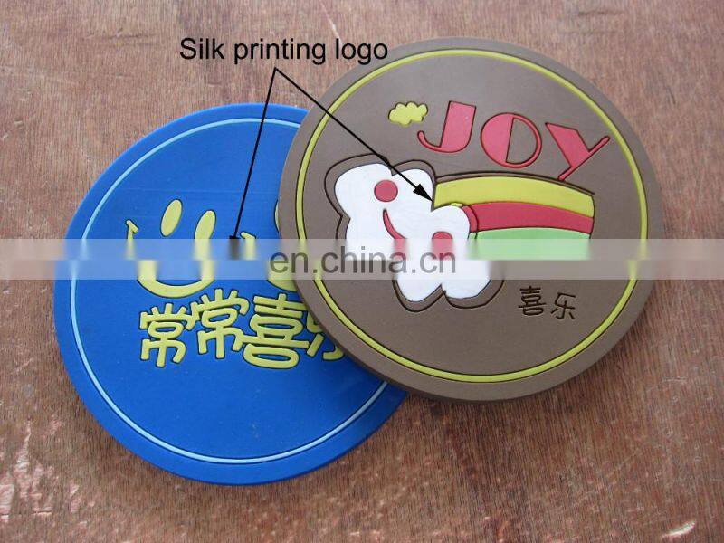 Custom design heat-resistant pvc coaster for beverage coffee