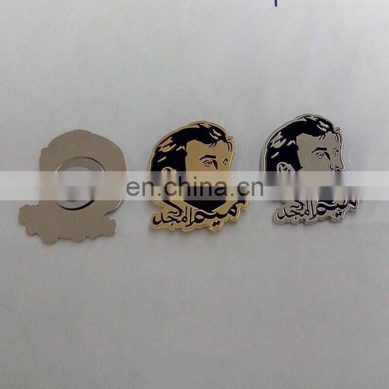 customized free mould Qatar national day gifts person head logo lapel pins