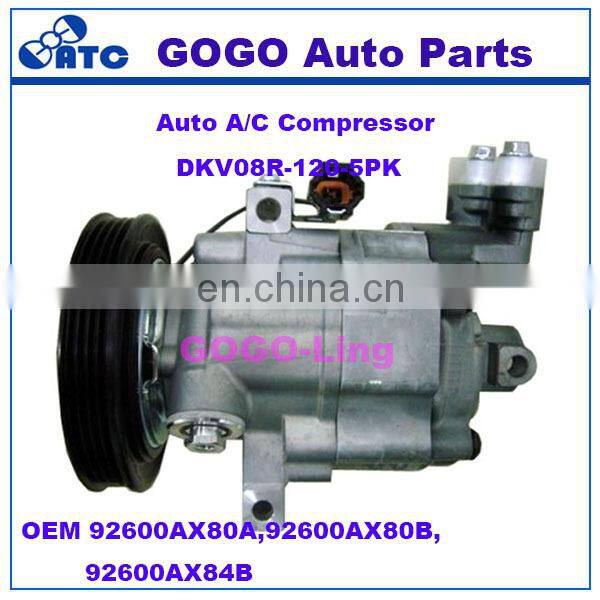 GOGO DKV08R Auto A/C Compressor OEM 92600AX80A,92600AX80B,92600AX84B