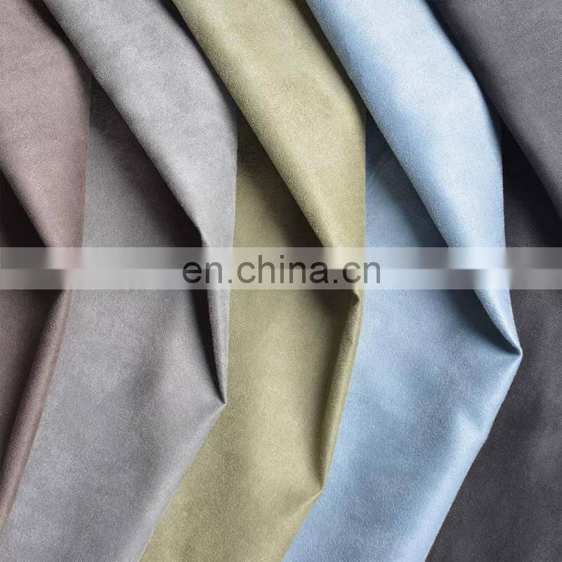 Wholesale custom soft curtain suede sofa fabric for upholstery