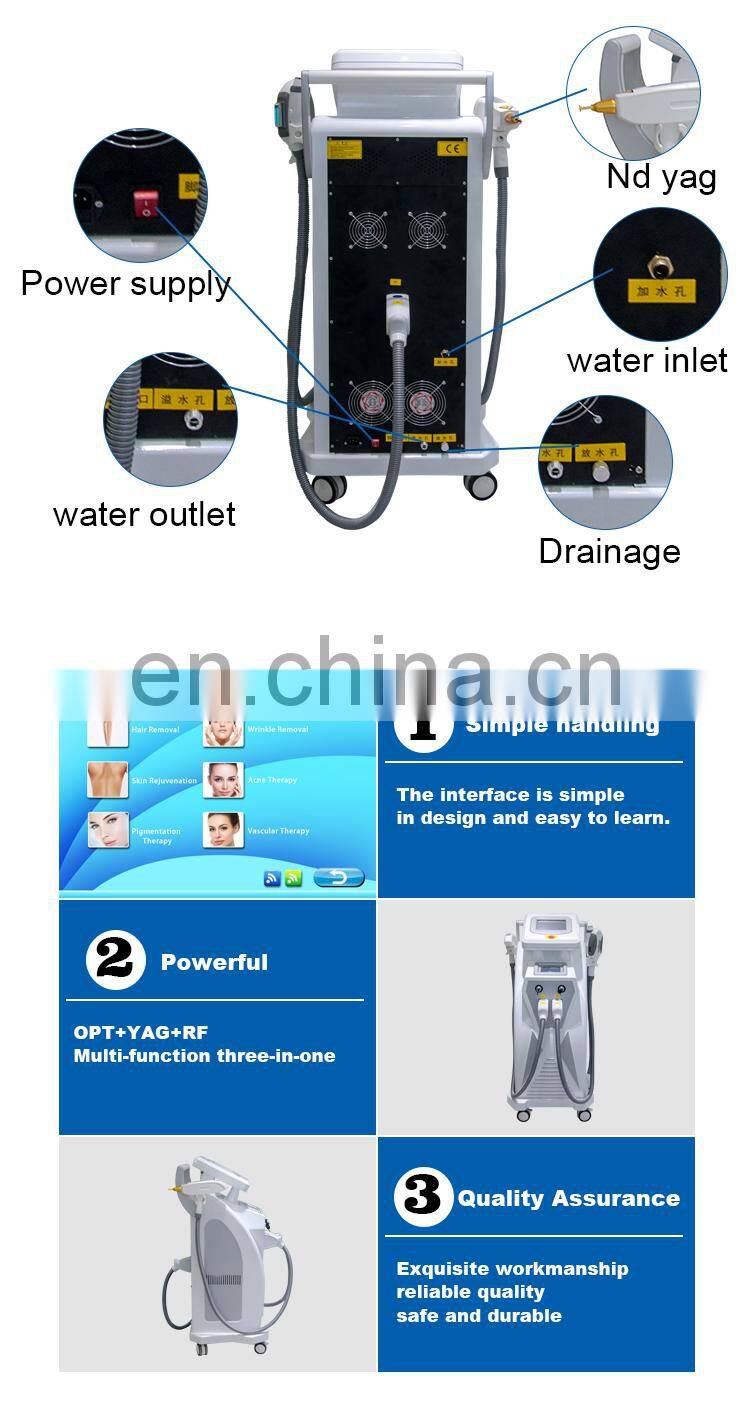 4 IN 1 SHR Elight RF ND Yag Laser Multifunction Beauty Machine CE Approval