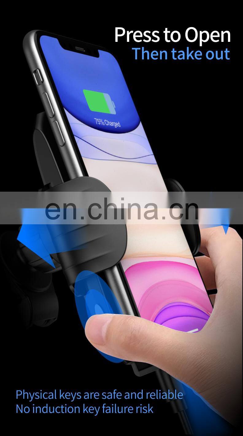Hot Selling Mobile Phone Accessories Universal Car Phone Holder QI 15W Fast Wireless Charger