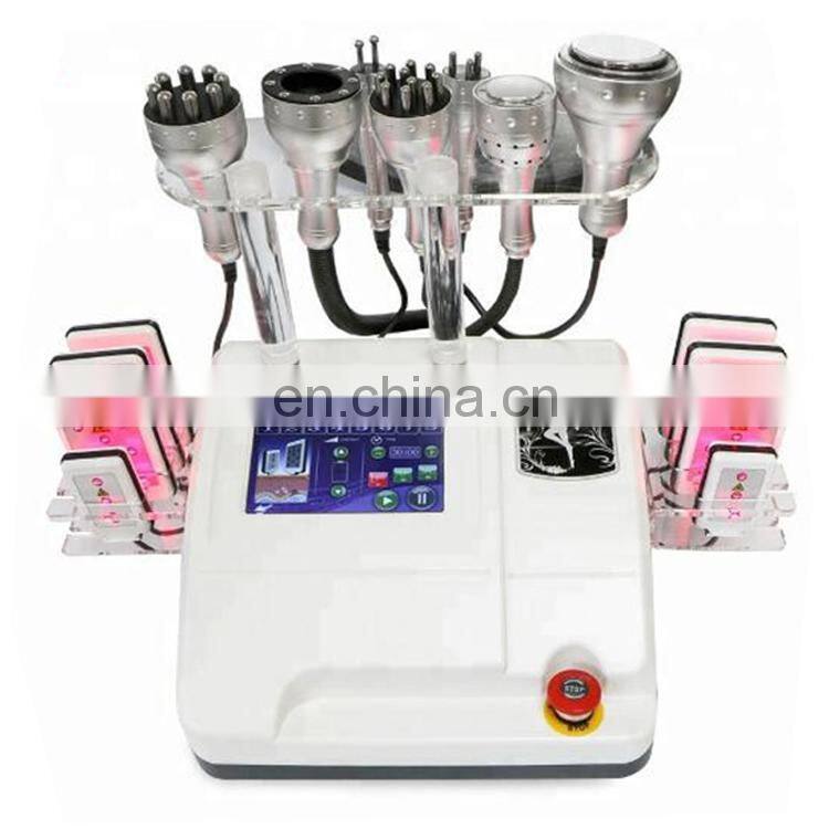2019 newest 6 in 1 multifunctional cavitation rf lipolaser slimming machine for fat removal