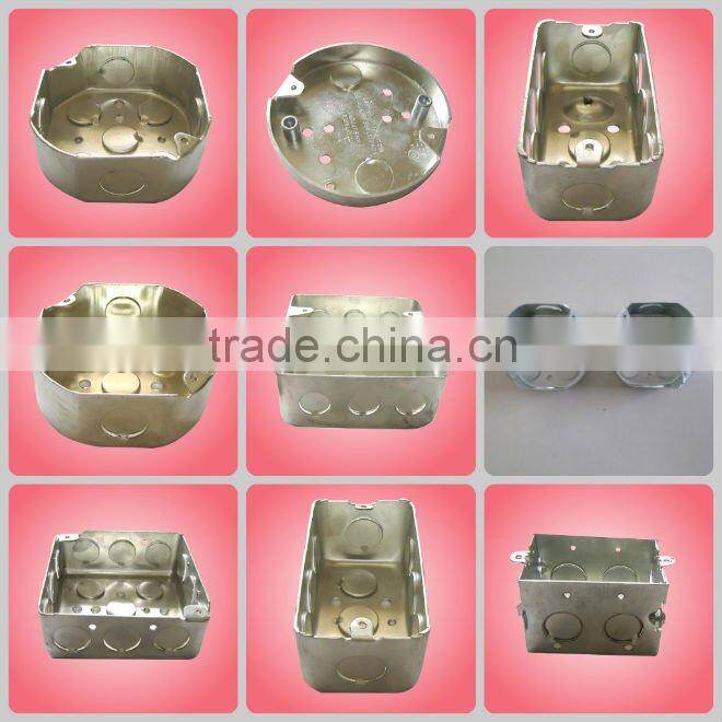 Rectangular steel electrical switch boxes