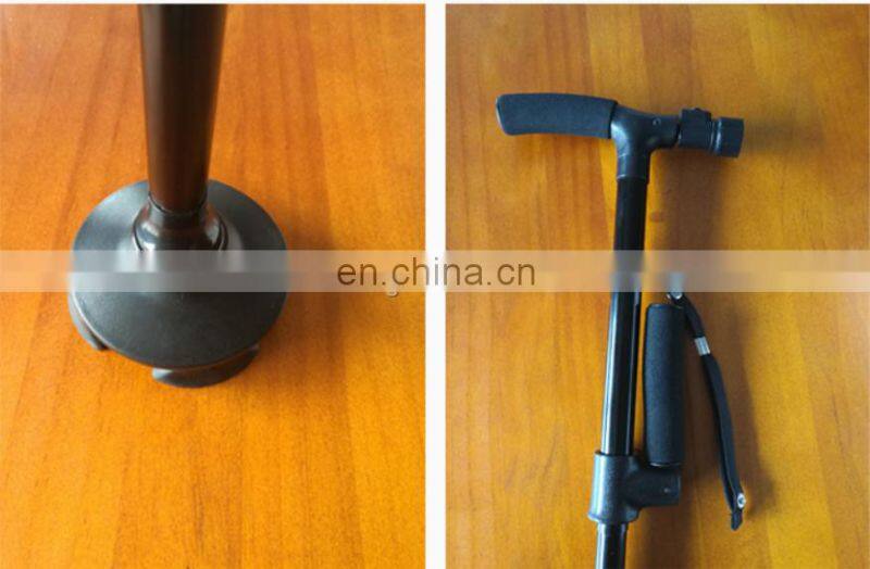 Elderly elegant extendable walking stick  with light