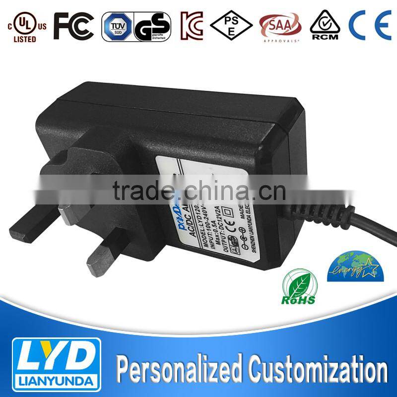 Switching power adapter UL CE FCC CB TUV GS certified 12V 1A 2A 3A 4A 5A power supply