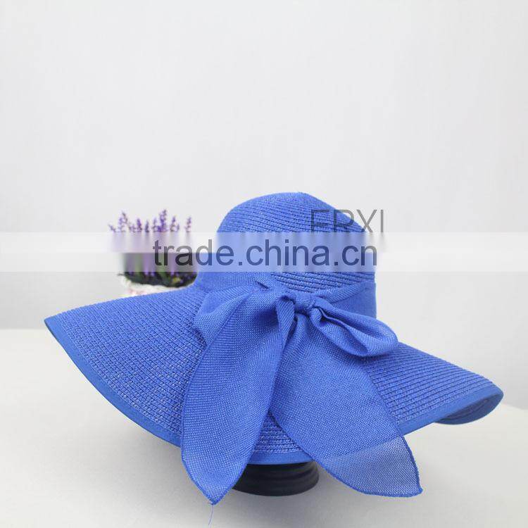 Wholesale Womens' Wide Brim Straw Hat Summer Beach Straw Hat Cheap