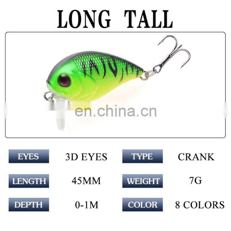 45mm 7g Good Price Mini Fresh water Fish Bait centrifugal lure Crank classic lure