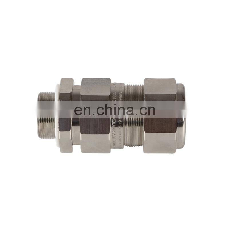 Cable glands for laying armored cable with double seal