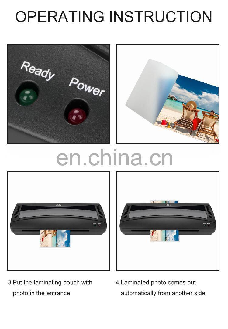 China hot sell Laminating Supplies Thermal machine Professional 2 Roller Thermal Laminator