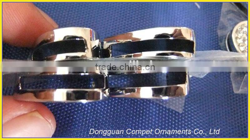 Exquisite Fashion Slide Diy Charm Chrome Plated Alloy Jewelry 18MM Rhinestone Heart Shape Slide Charms