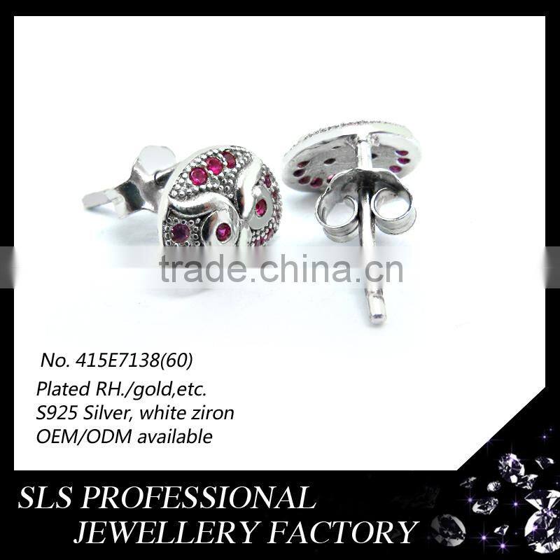 Fashion cartilage piercing earring simple light weight stud earring for little girls wear with butterfly push back earring stud