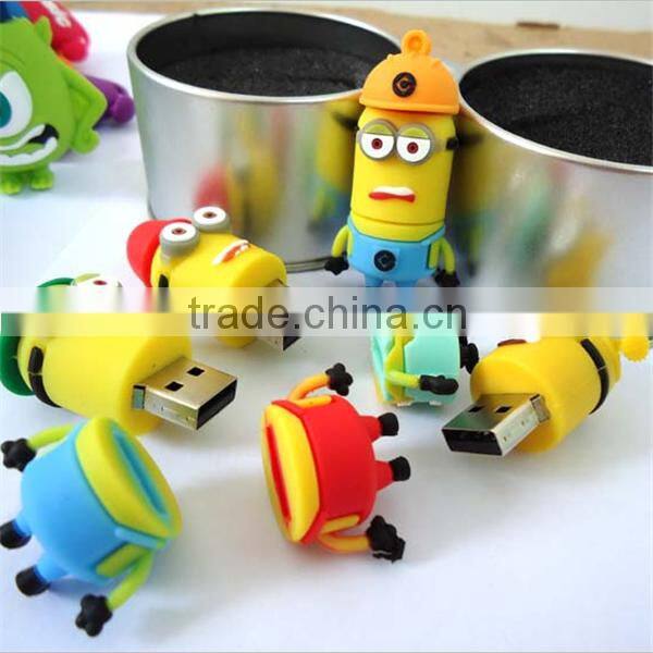 Promotion gift cartoon character usb flash drive with 1GB 2GB 4GB 8GB 16GB 32GB