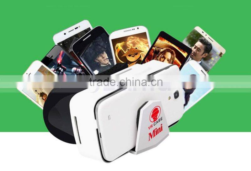 Cheap 3D VR Headset Virtual Reality Personalized VR Mini Cute Glasses Case For iPhone 6S Plus Galaxy S6 S7 Edge