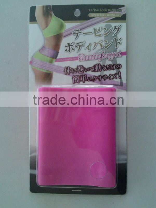 Natural rubber elastic waist trimmer belt