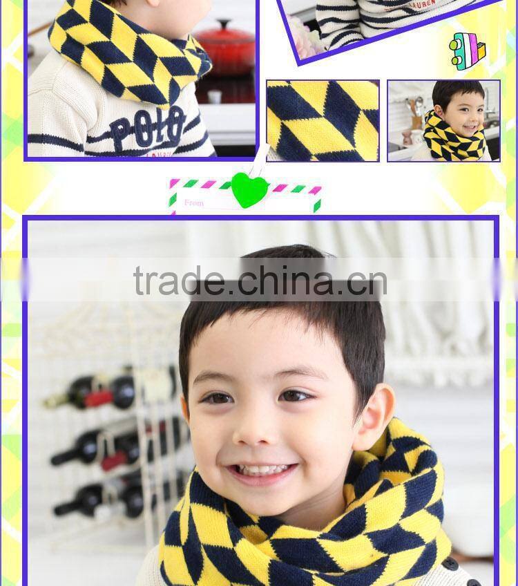Wholesale 2014 Winter New Rhombus Design Unisex Boys Girls Winter Scarf