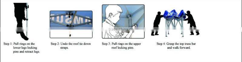 10x10 custom printing cannopy 3 x 3 folding promotional display tent