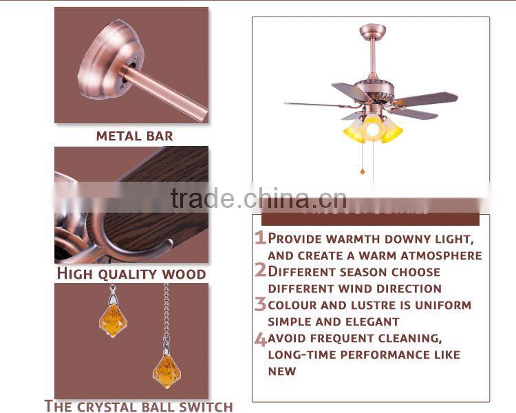 Vintage Orient Ceiling Fan with LED Light