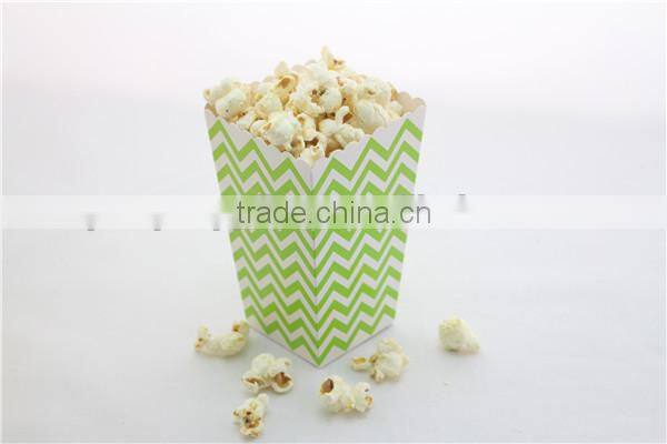 Pink Striped Treat Box Customized Popcorn Boxes