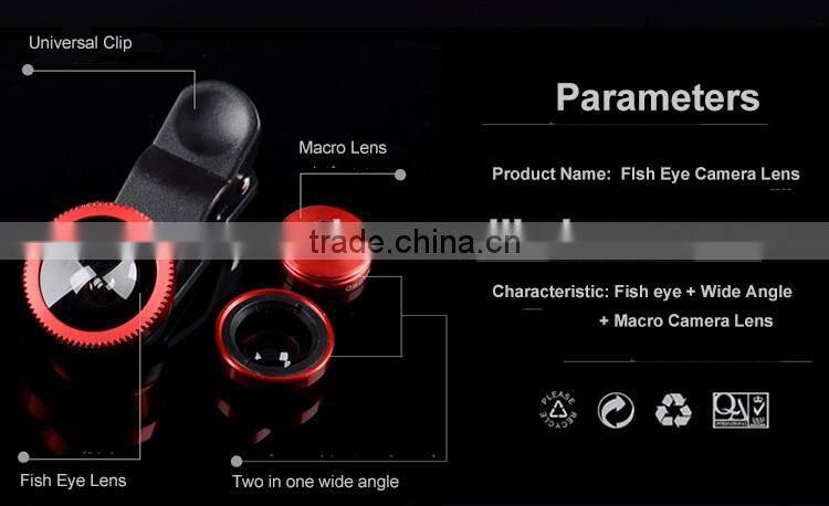(Unique) convenient new clip mobile phone lens fisheye camera lens wide angle lens