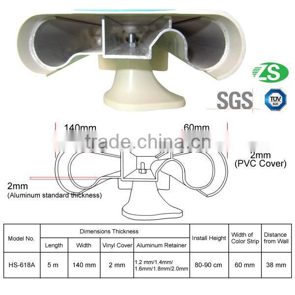corridor using plastic adjustable stair handrail bracket with TUV