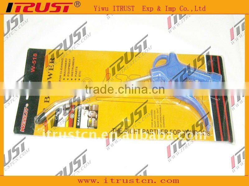 plastic air blowing dust gun with long nozzle and cover