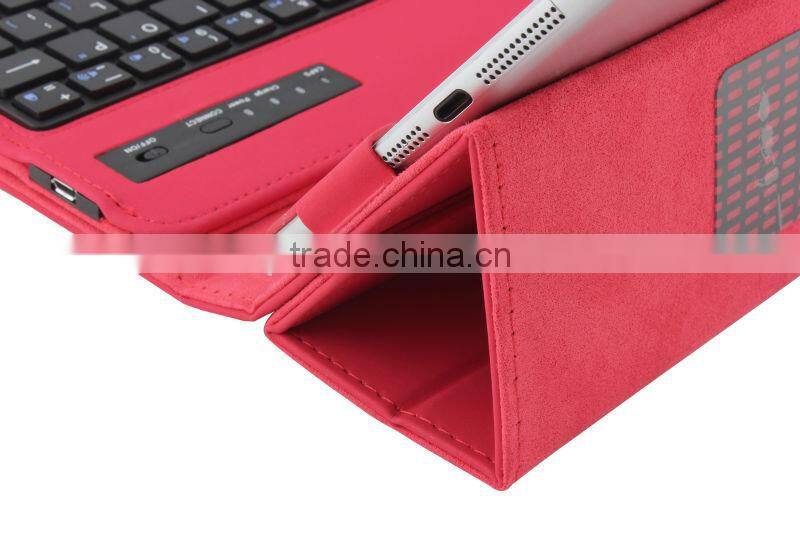 leather case cover with wireless bluetooth keyboard for tablet PC 7'' inch 8 inch