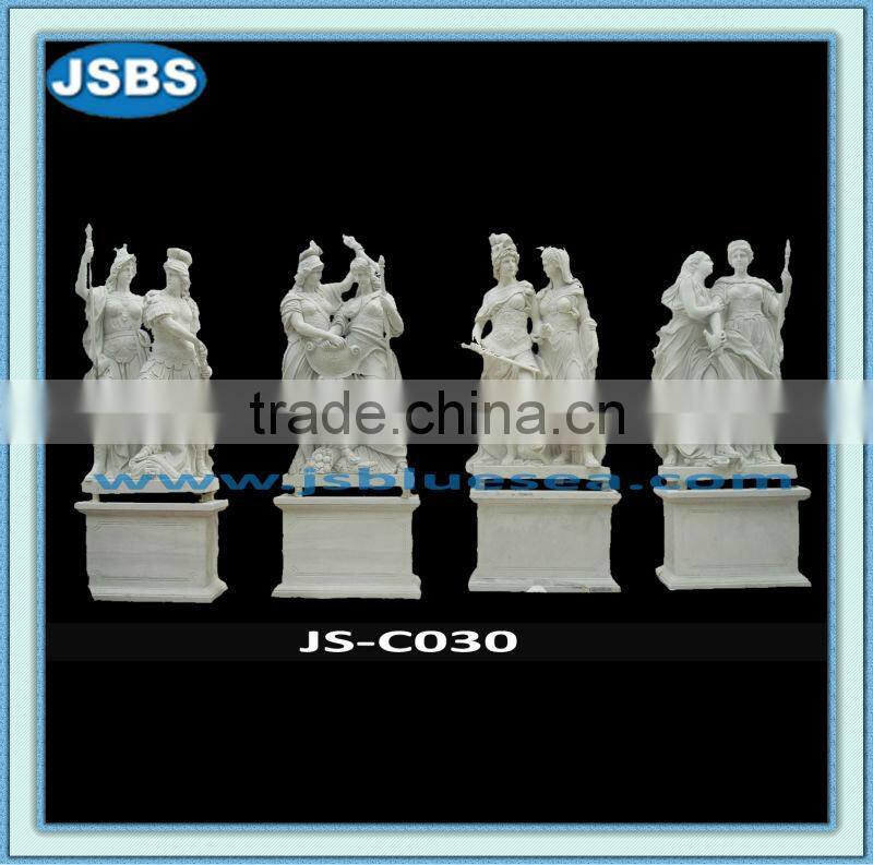 famous outdoor white marble hand carved warrior statue