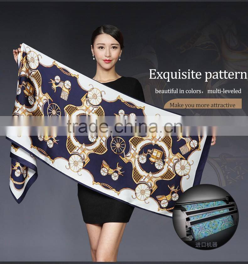 Manufacturer wholesale 100% Silk hijab scarf Euro Style digital printing silk scarves girls party dresses