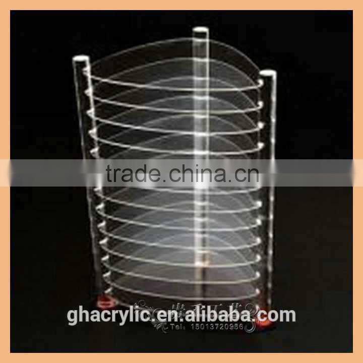 transparent color customized acrylic CD display rack for home furniture