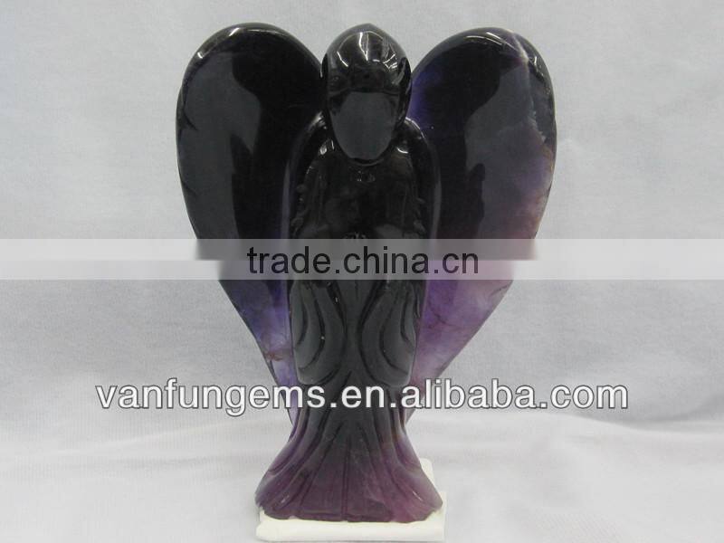 Natural Fluorite Carved Angle