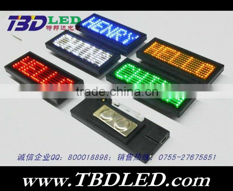 B729 yellow led name card,led car mini led moving running scrolling message display,car message sign