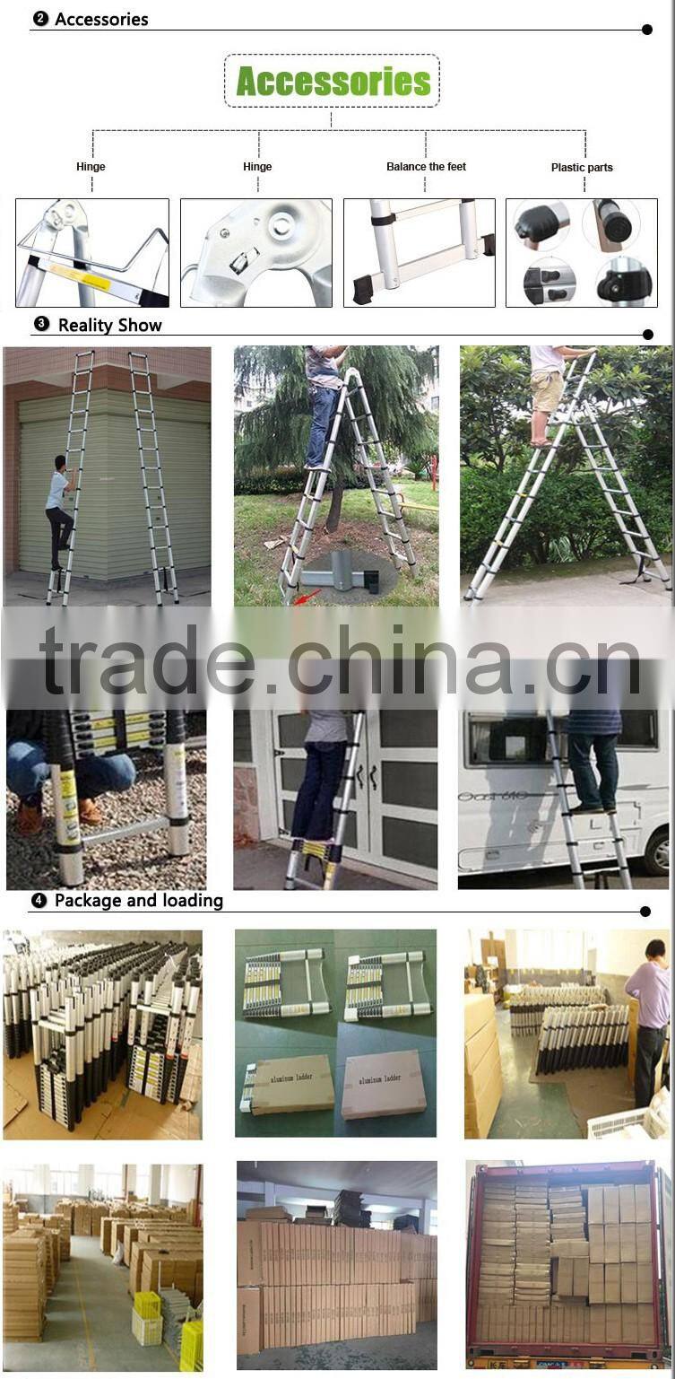 china supplier aluminum telescopic ladder en131