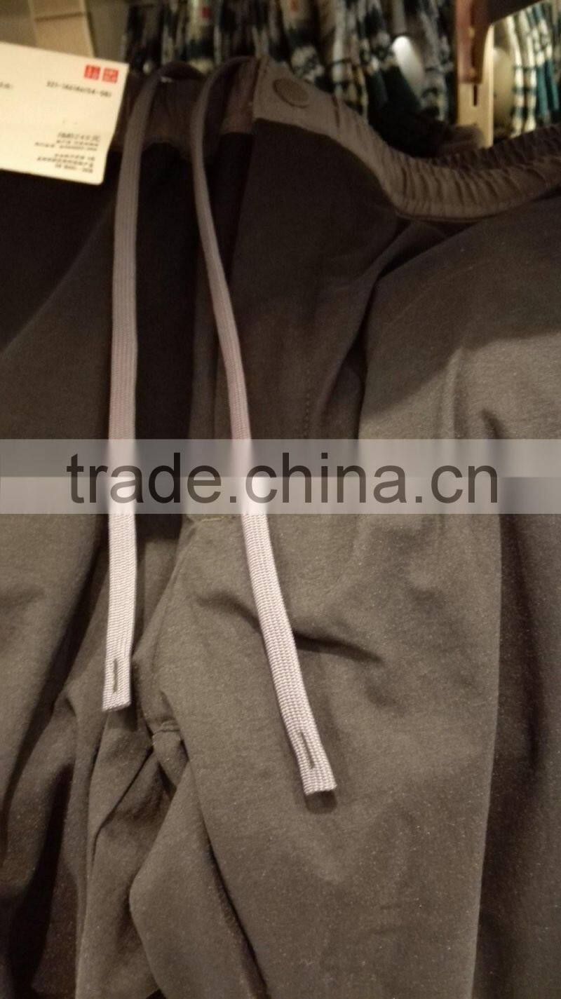 custom design hollow polyester draw cord for garment