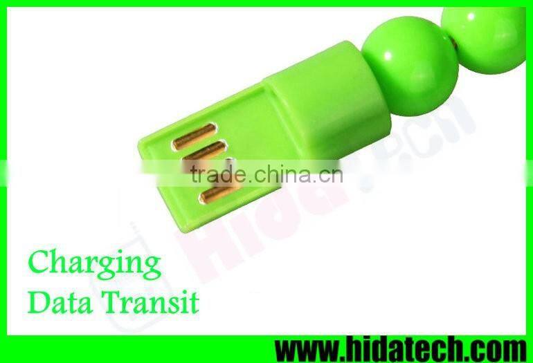 Fashion Buddha Beads USB Cable V8 Data Cable for Samsung Galaxy S6 Edge