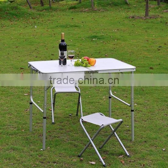 Camping portable aluminum briefcase foldable picnic table