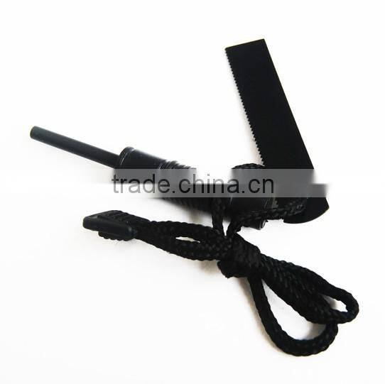 Outdoor Flint Steel Emergency Survival Fire starter Black