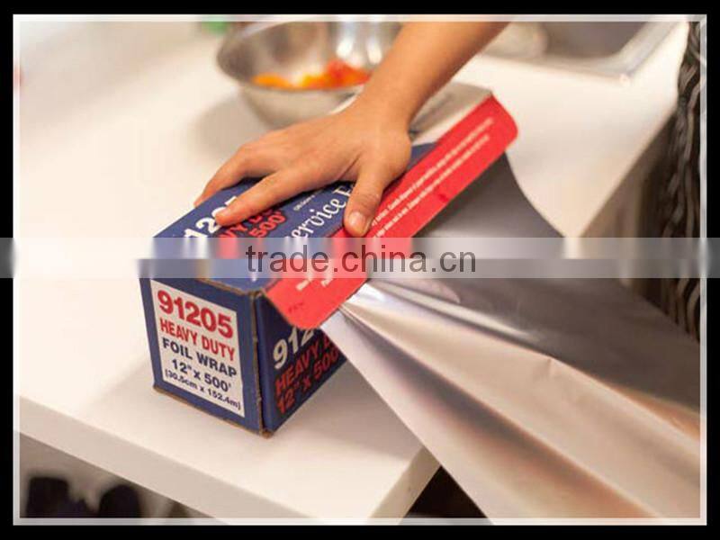 Color Box Packed 8011 Food Packing Aluminium Foil Roll For Household